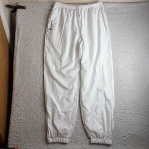 Sergio Tacchini Mens Vintage Track Pants White Logo Y2K Paratrooper Size 40